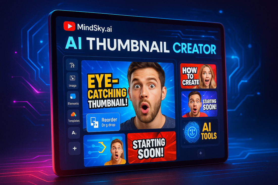 Boost Your YouTube Success with MindSky.ai's AI-Powered Thumbnail Creator
